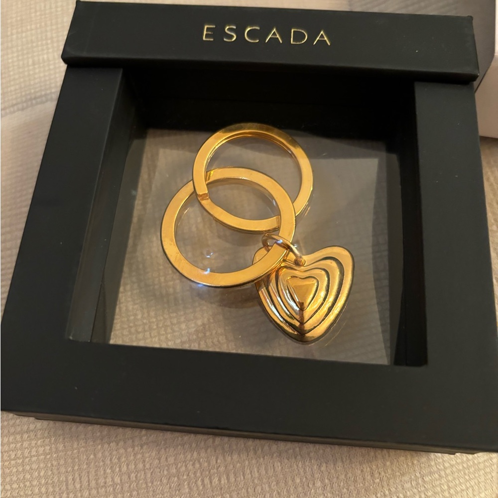 Escada Gold Heart Keychain